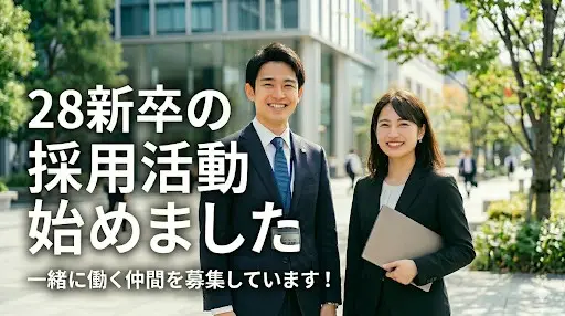 2028年度新卒採用の応募を開始いたしました。